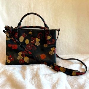 Coach leather purse with detachable shoulder strap